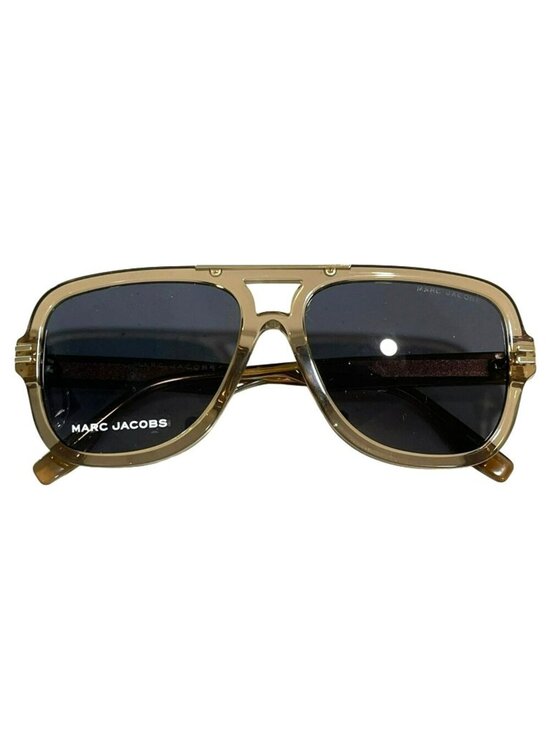 Marc Jacobs Aviator Sunglasses Brown Frame Gray Lenses With Case
